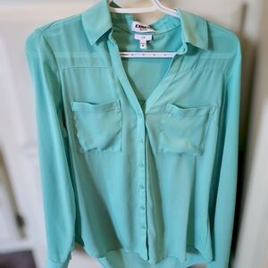 Express Slim Fit Prtfino Shirt XS Mint Green